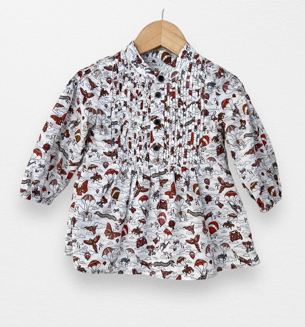 Banana Republic Pintuck Travel Mosaic Dress, 12-18 Months